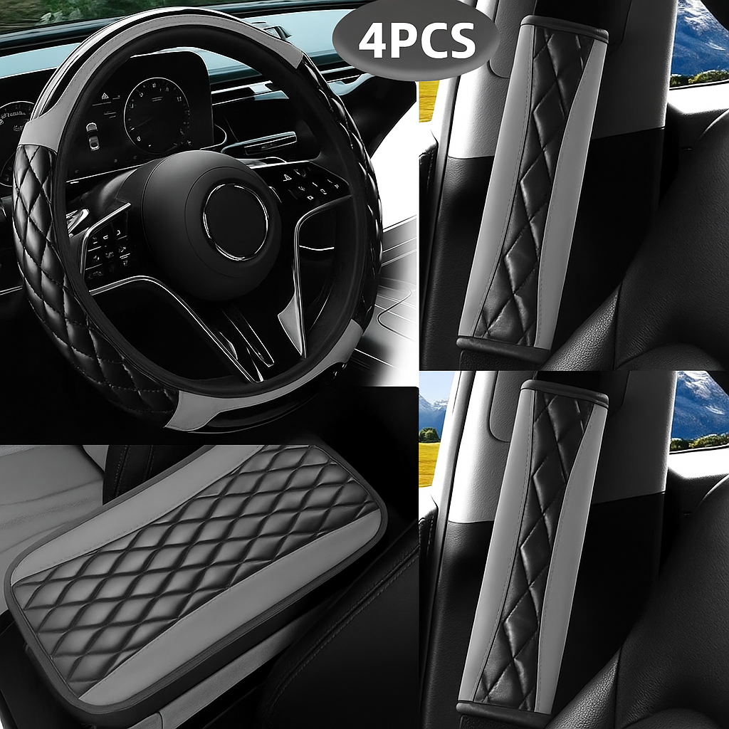 Capa de Volante + Protetor de Cinto Premium (Combo)