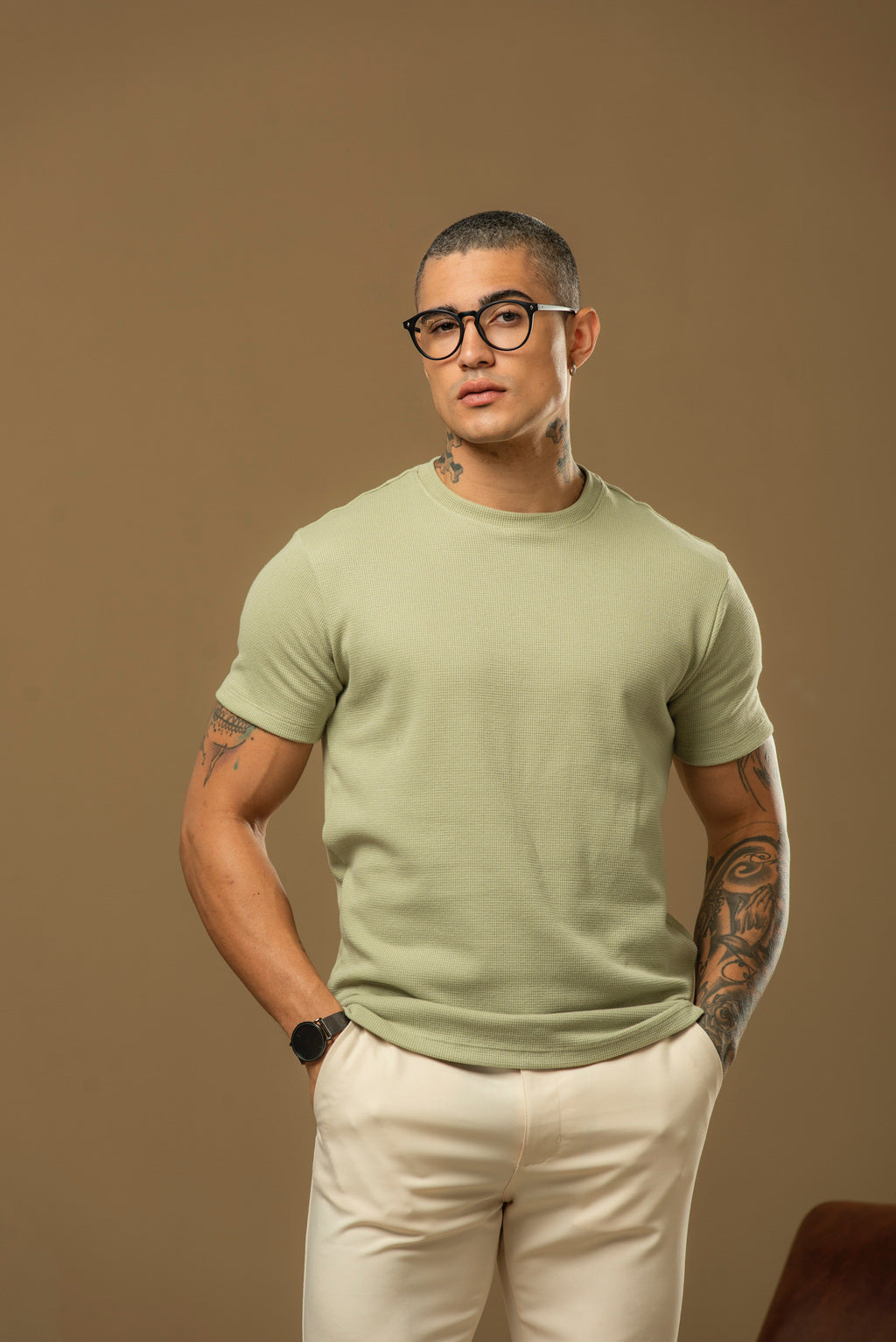 Kit com 5 Camisetas Texturizadas Malha Waffle Milano - Não amassa, não desbota e 0 transparência