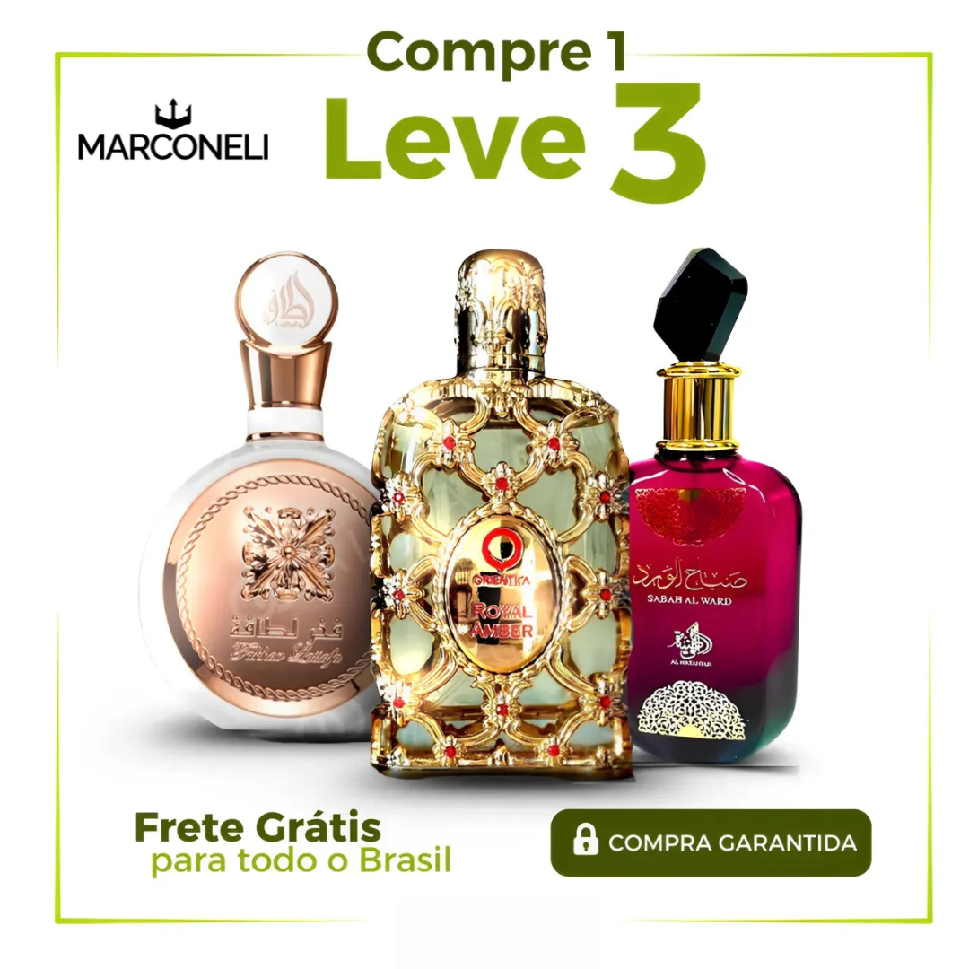 [PRÉ-BLACK FRIDAY] LEVE 3 - Sabah Al Ward, Fakhar e Royal Amber - 100ml Cada 💎