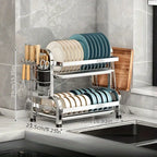 Adeus Bagunça: Escorredor Modular em Inox com Suportes Inteligentes