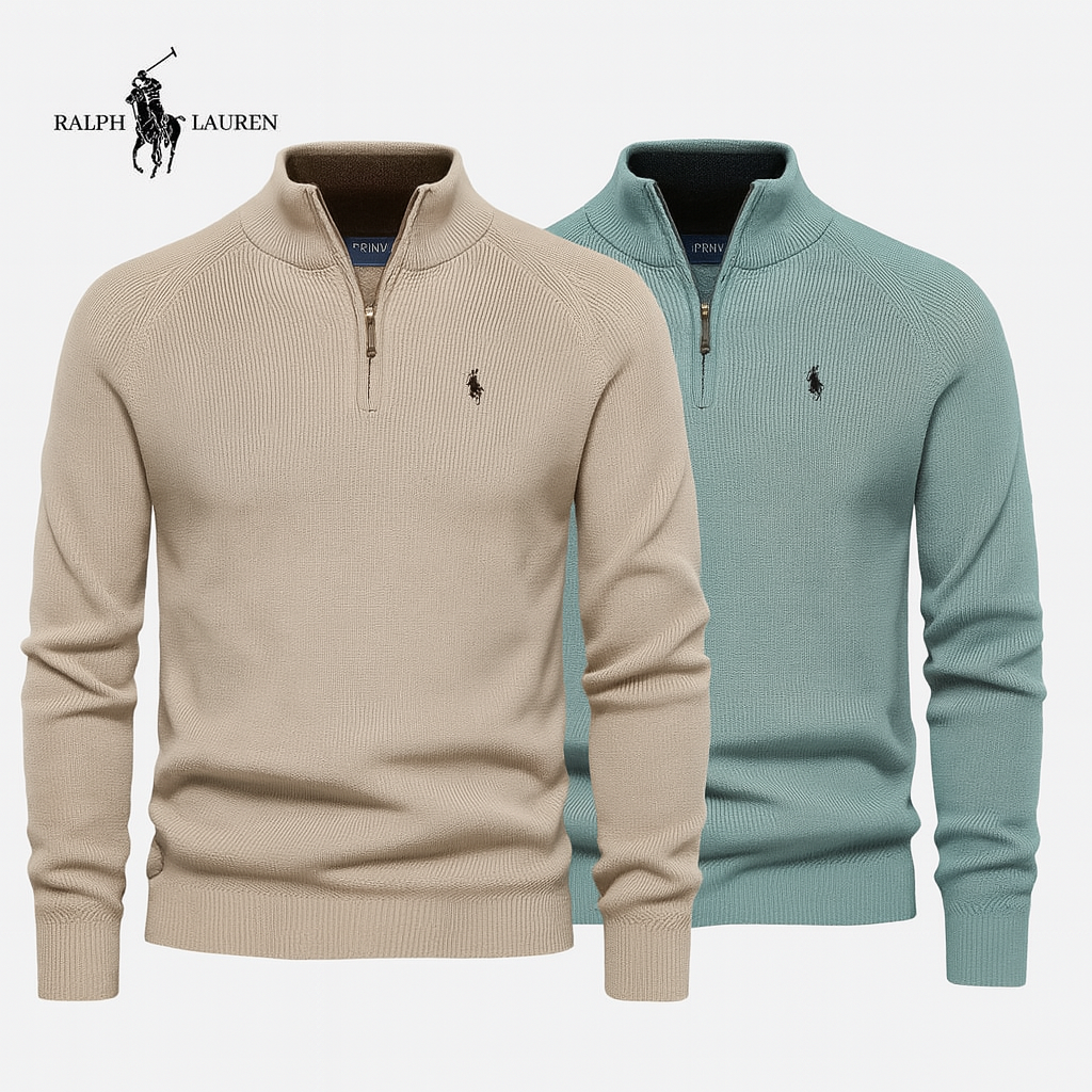 Suéter Ralph Meio Zíper - Camada Térmica Elegante [COMPRE 1 LEVE 2]