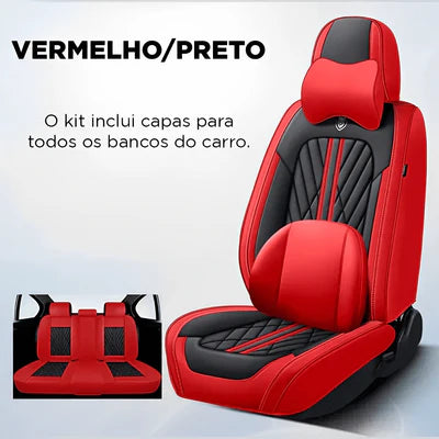 Kit Premium de Capas de Banco Automotivas Couro Legitimo + Brinde Exclusivo