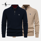 Suéter Ralph Meio Zíper - Camada Térmica Elegante [COMPRE 1 LEVE 2]