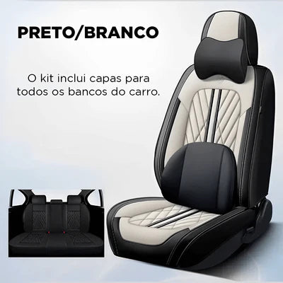 Kit Premium de Capas de Banco Automotivas Couro Legitimo + Brinde Exclusivo