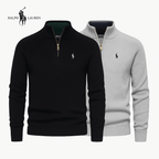 Suéter Ralph Meio Zíper - Camada Térmica Elegante [COMPRE 1 LEVE 2]