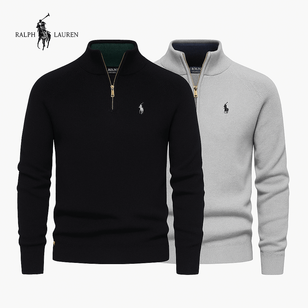 Suéter Ralph Meio Zíper - Camada Térmica Elegante [COMPRE 1 LEVE 2]