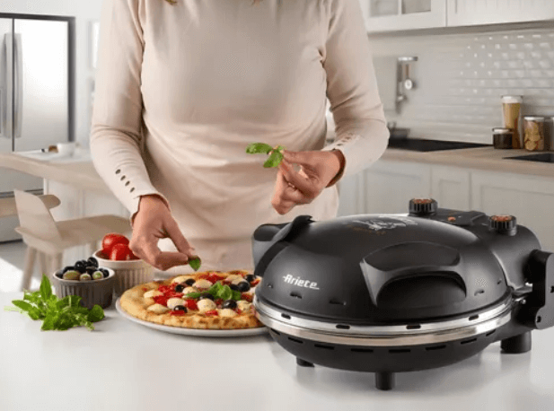 Forno De Pizza Elétrico Aríete Com Pedra Antiaderente 1200w