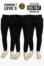 Calça Alfaiataria Marconeli - Com Catraca Ajustável [Compre 1 Leve 3]