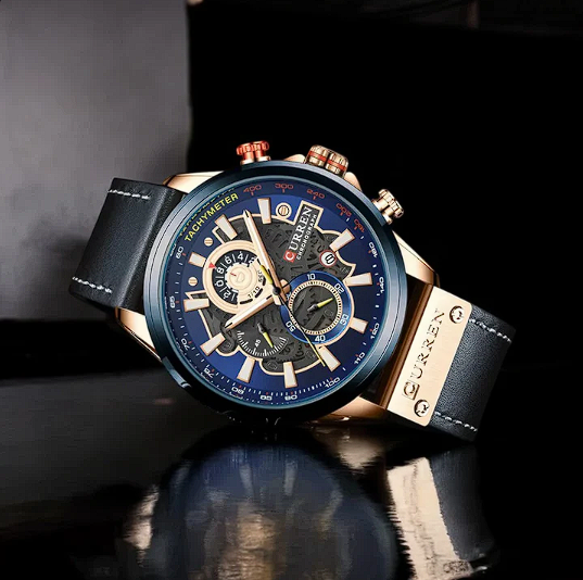 Relógio Masculino de Couro com Cronógrafo - Heritage I