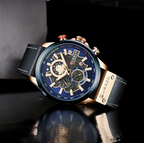 Relógio Masculino de Couro com Cronógrafo - Heritage I