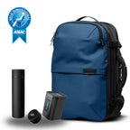 Mochila AirBag Preto Fosco + Sistema de vácuo integrado + Garrafa Inteligente + Bomba de ar portátil