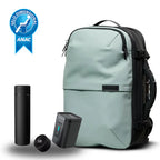 Mochila AirBag Preto Fosco + Sistema de vácuo integrado + Garrafa Inteligente + Bomba de ar portátil