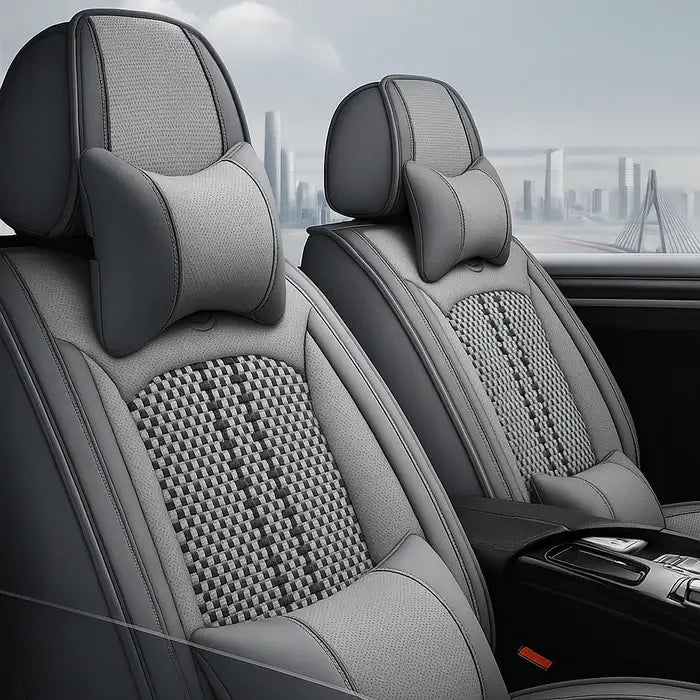 Capa Universal Marconeli® Completa para Carro em Couro Legítimo com AirBag +3 BRINDES: Tapetes Automotivos