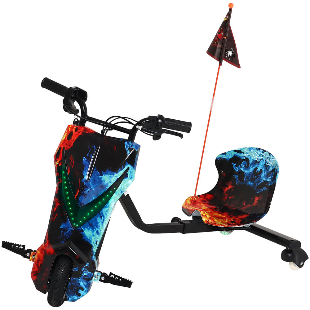 Triciclo Elétrico Drift + Led 350w Bluetooth Com Amortecedor + Brinde Capacete