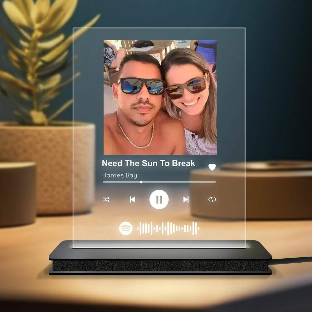 Luminária Romântica Casal Foto Personalizada