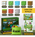 Esquenta Dia das Crianças Minecraft - 48/64/75 peças [+5 Personagens GRÁTIS]