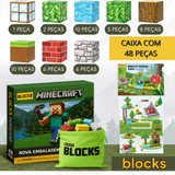 Esquenta Dia das Crianças Minecraft - 48/64/75 peças [+5 Personagens GRÁTIS]